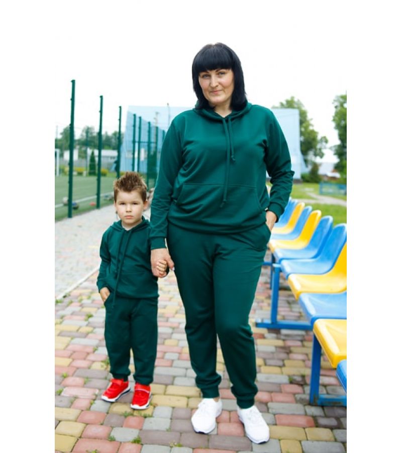 Комплект спортивного одягу Eliza Family look смарагдовий