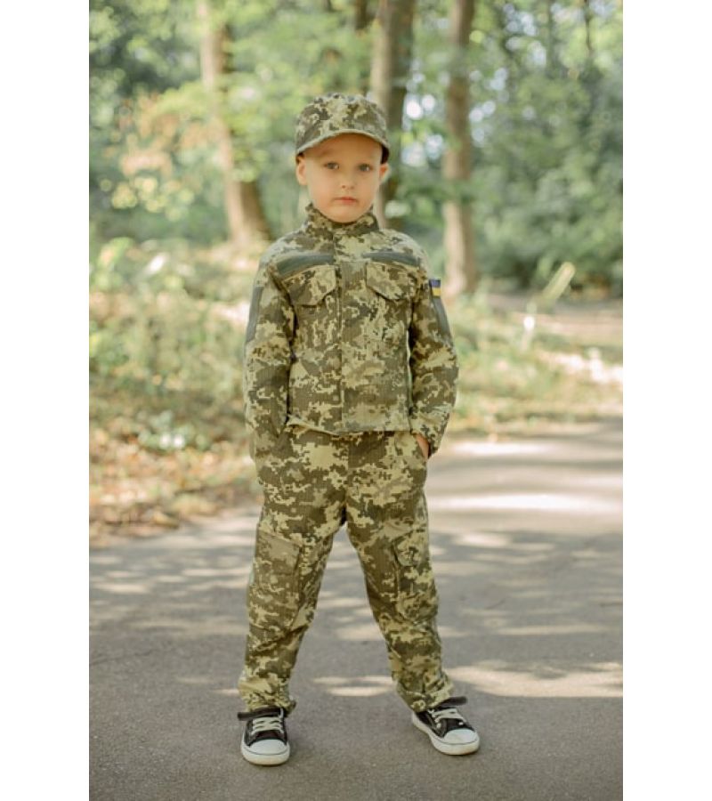 Дитячий камуфляжний костюм Військовий (піксель)
